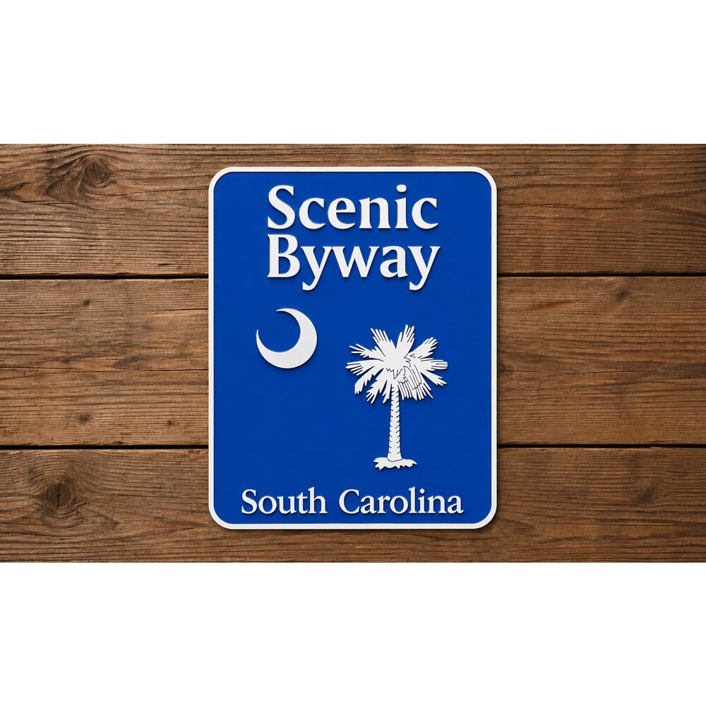 South Carolina Scenic Byway Road Sign Travel Highway Interstate Freeway